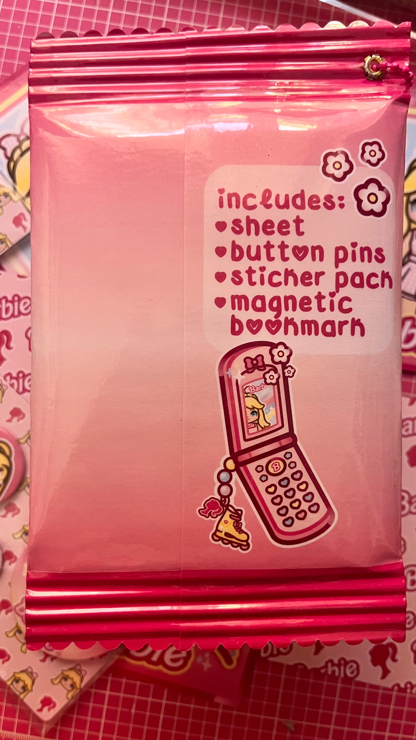 Sobre de productos de Barbie