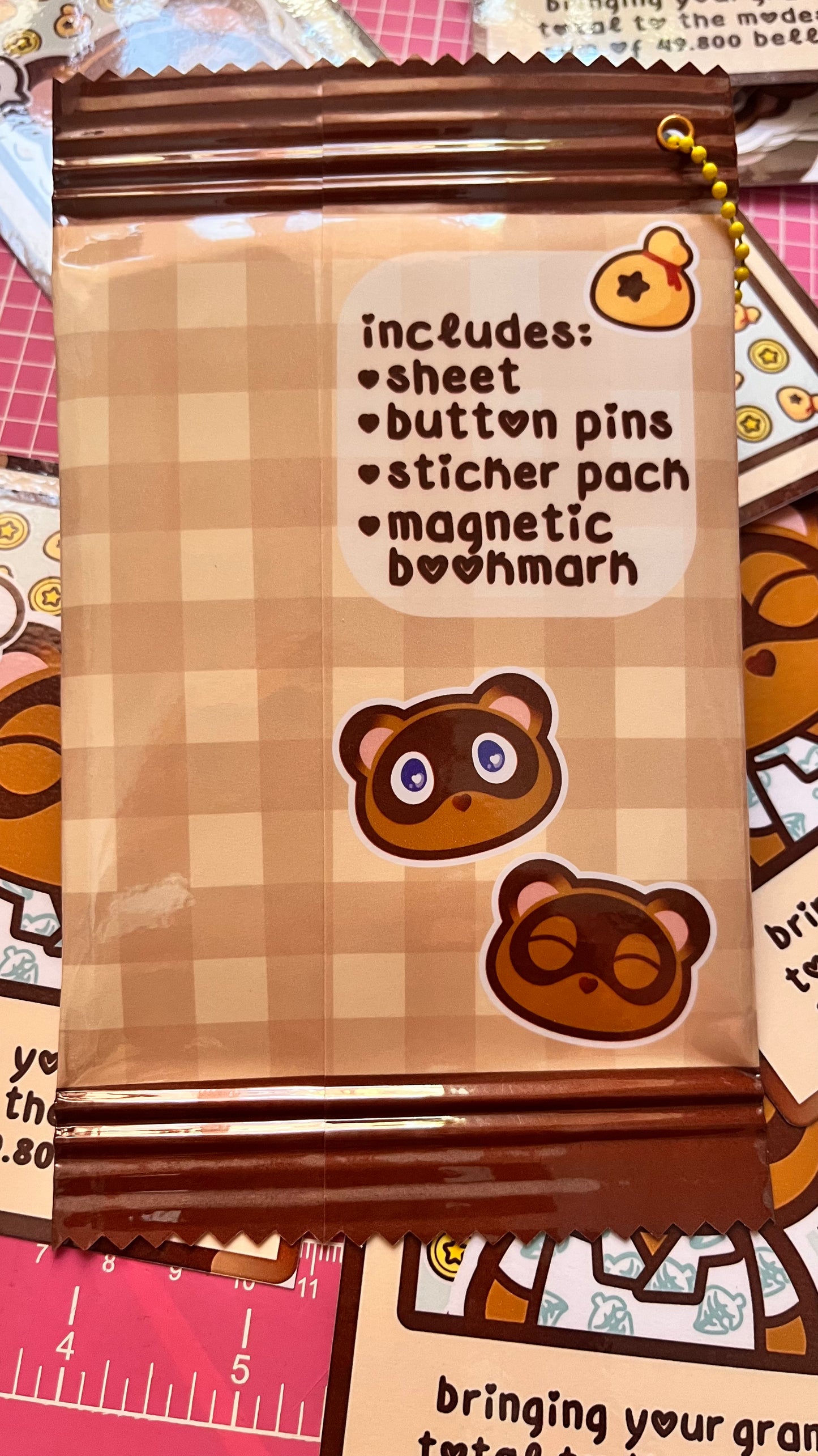 Sobre de productos de Animal Crossing, edición Tom Nook