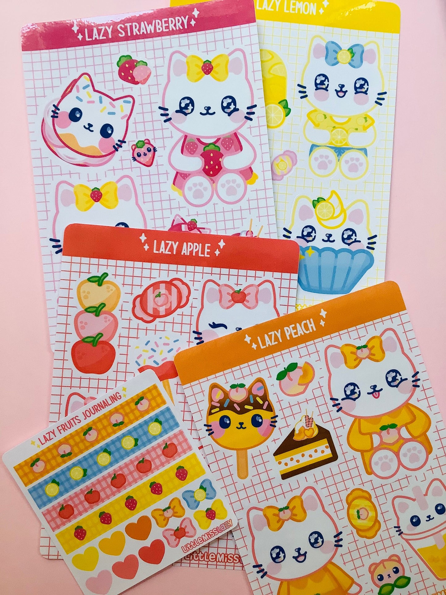 Colección de stickers Lazy fruits