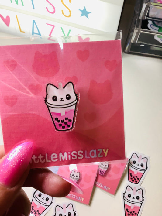 Pin acrílico Lazy Bubble tea