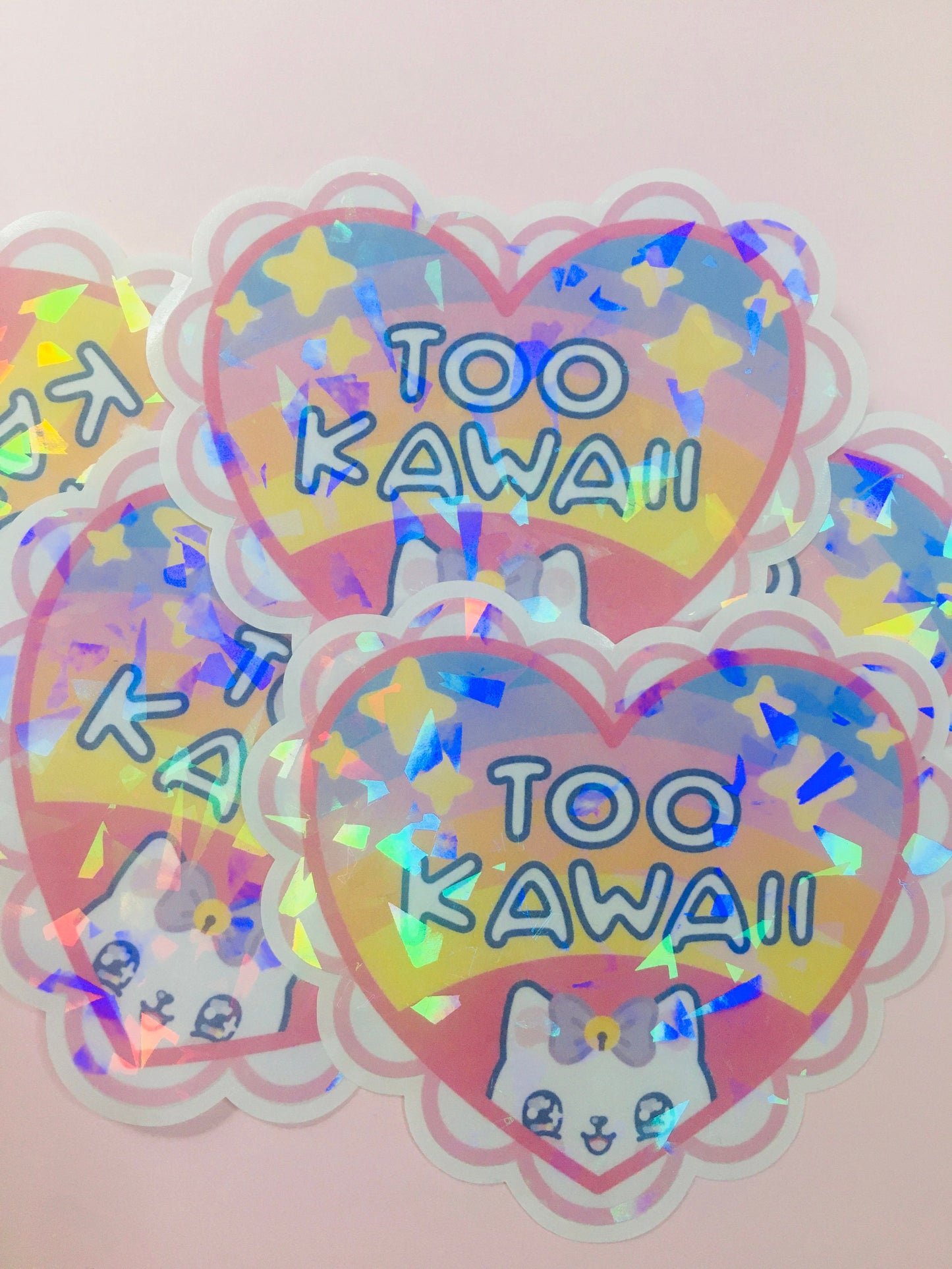 Pegatina holográfica Too kawaii