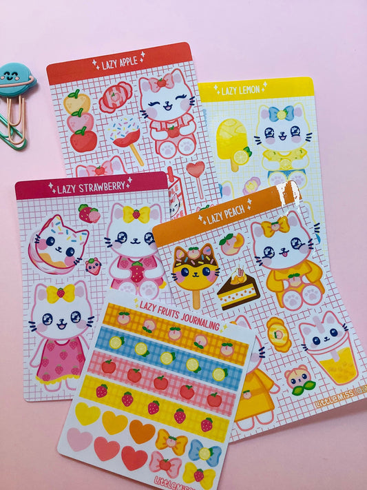 Colección de stickers Lazy fruits
