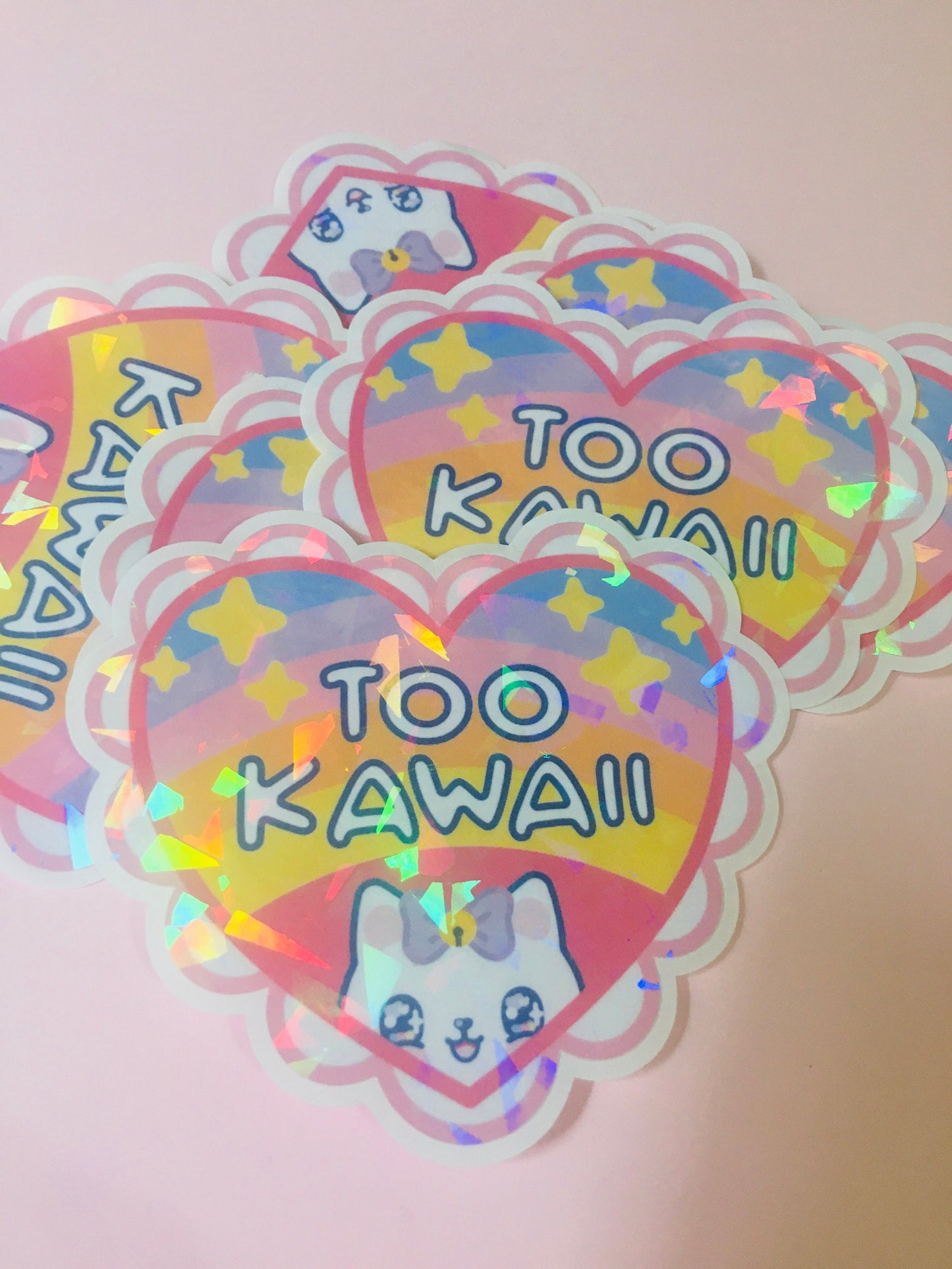 Pegatina holográfica Too kawaii