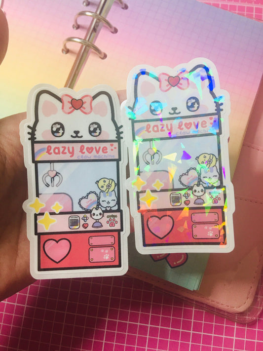 Pegatina Lazy Love claw machine