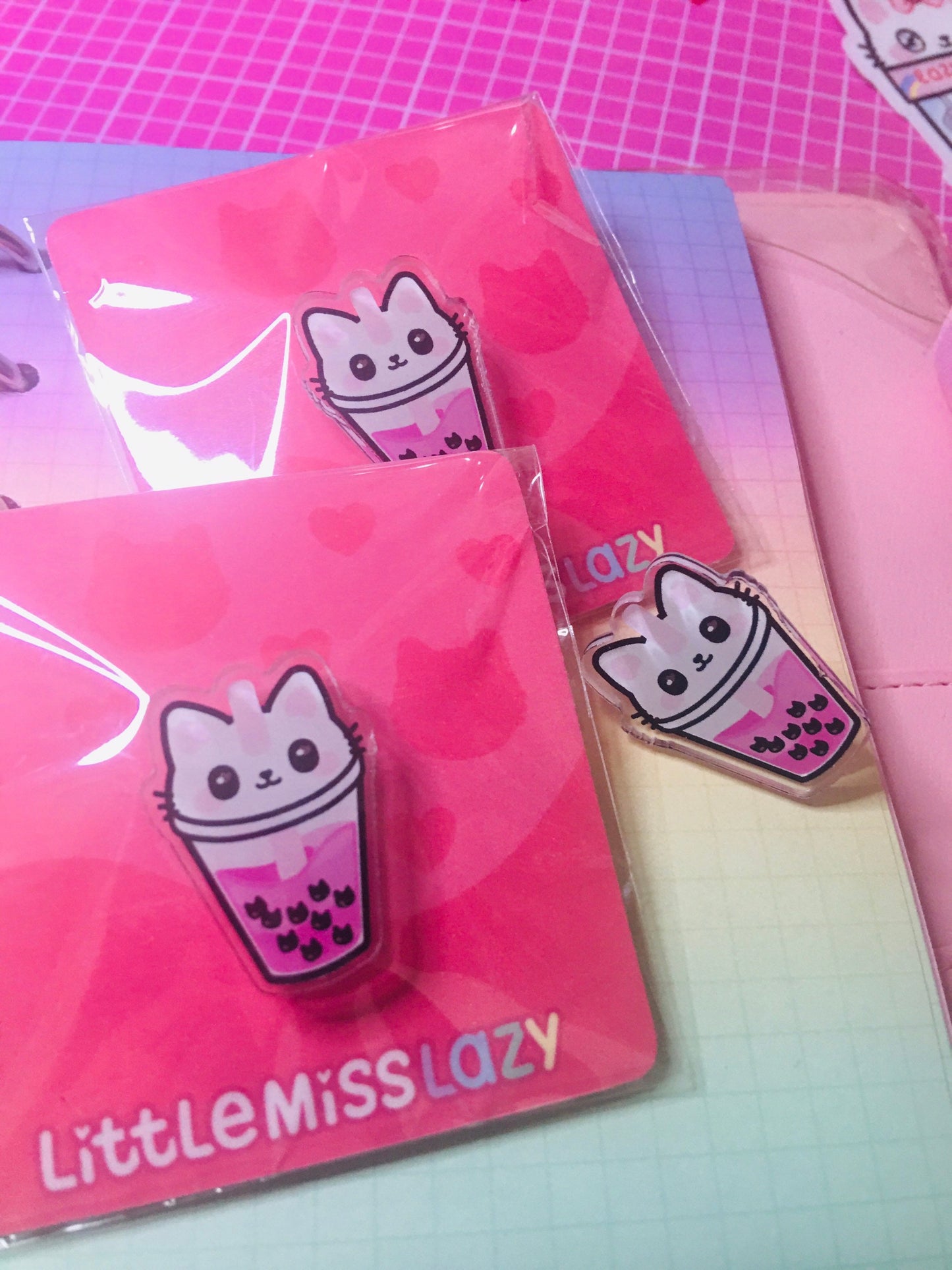 Pin acrílico Lazy Bubble tea