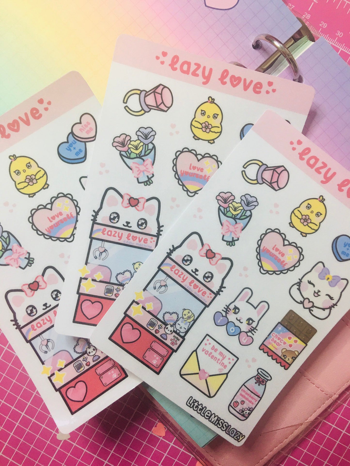 Hoja de pegatinas Lazy Love