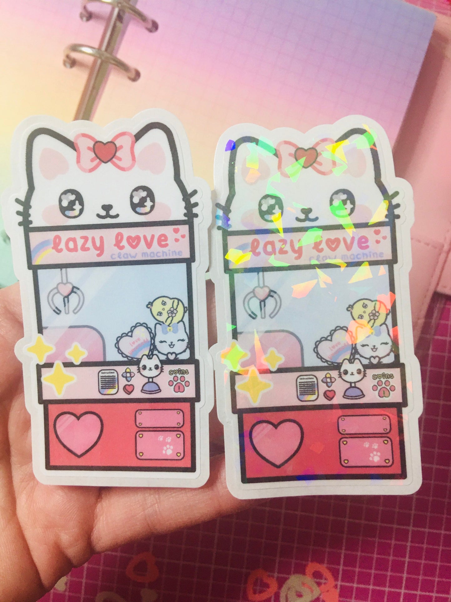Pegatina Lazy Love claw machine