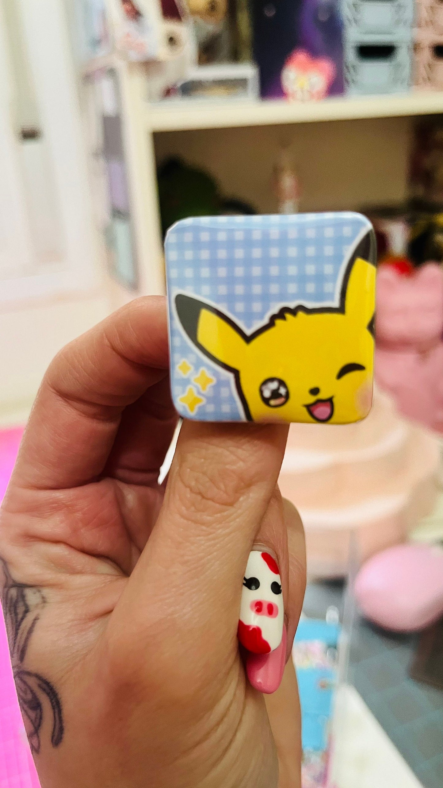 Pack de chapas cuadradas de Pikachu