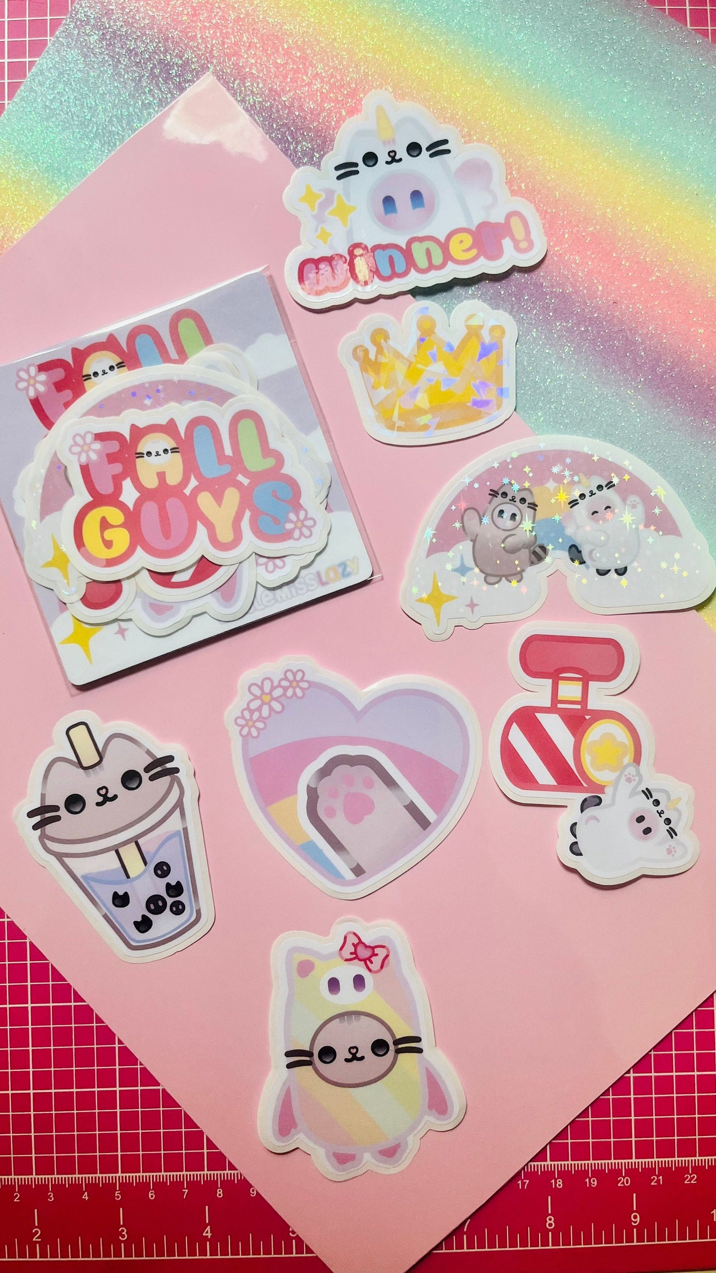 Sobre Pusheen x Fall guys