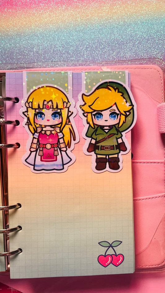 Marcapáginas magnético Link y princesa TLOZ