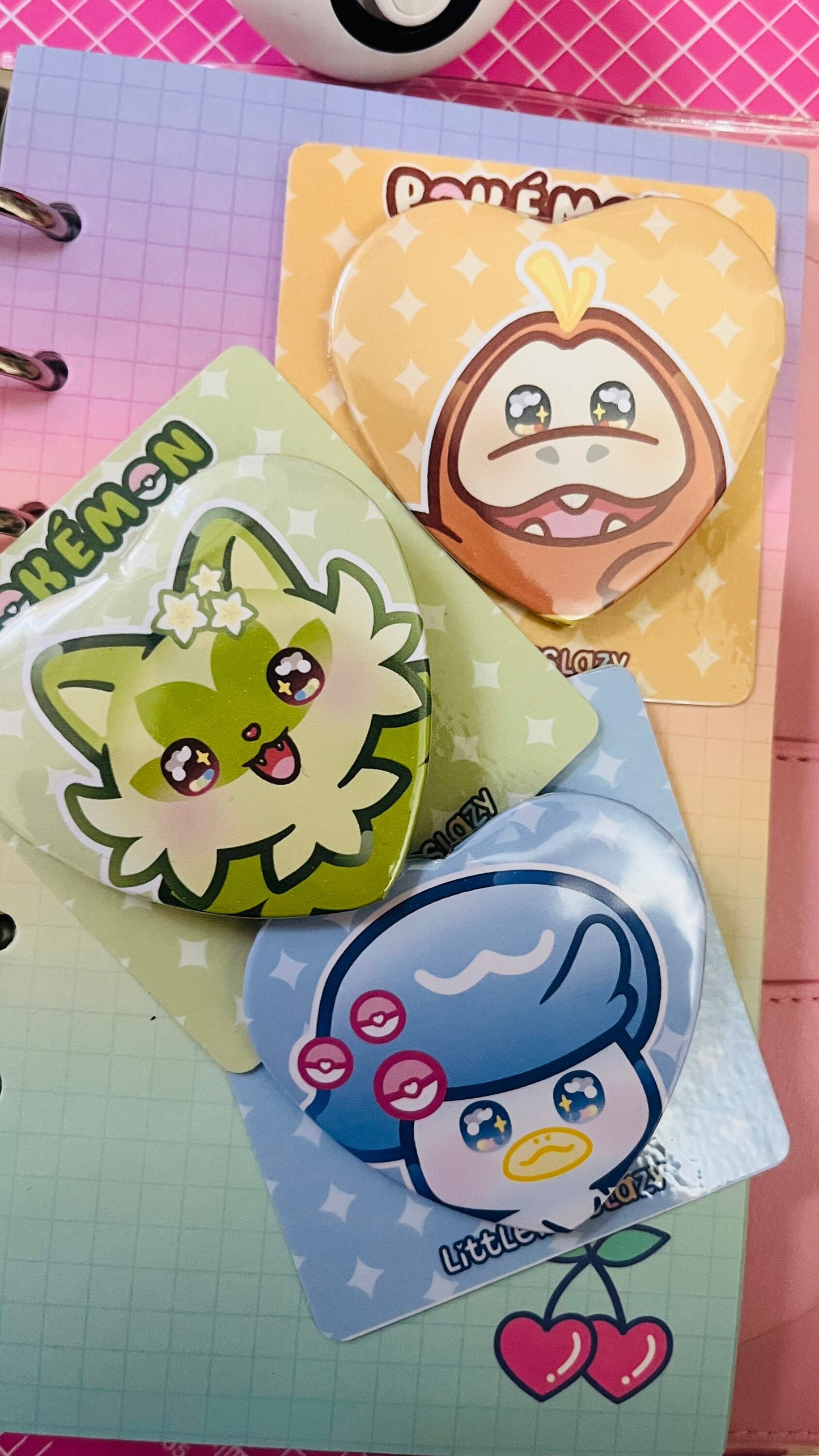 Chapa Pokémon. Sprigatito, Quaxly o Fuecoco