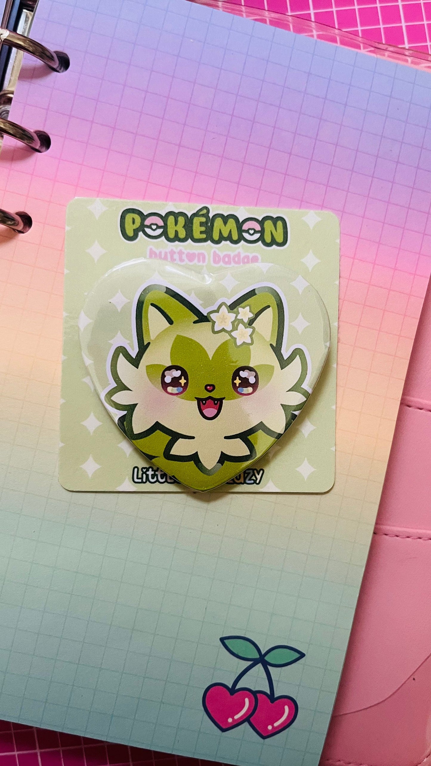 Chapa Pokémon. Sprigatito, Quaxly o Fuecoco