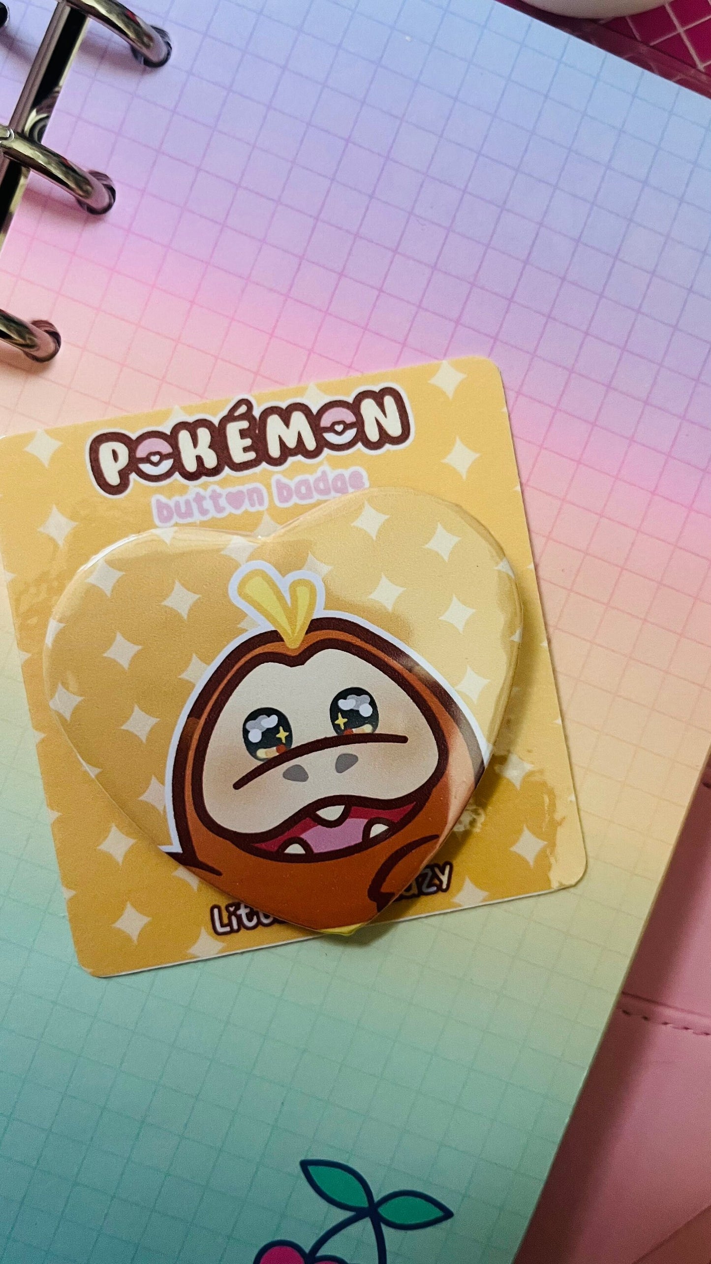 Chapa Pokémon. Sprigatito, Quaxly o Fuecoco