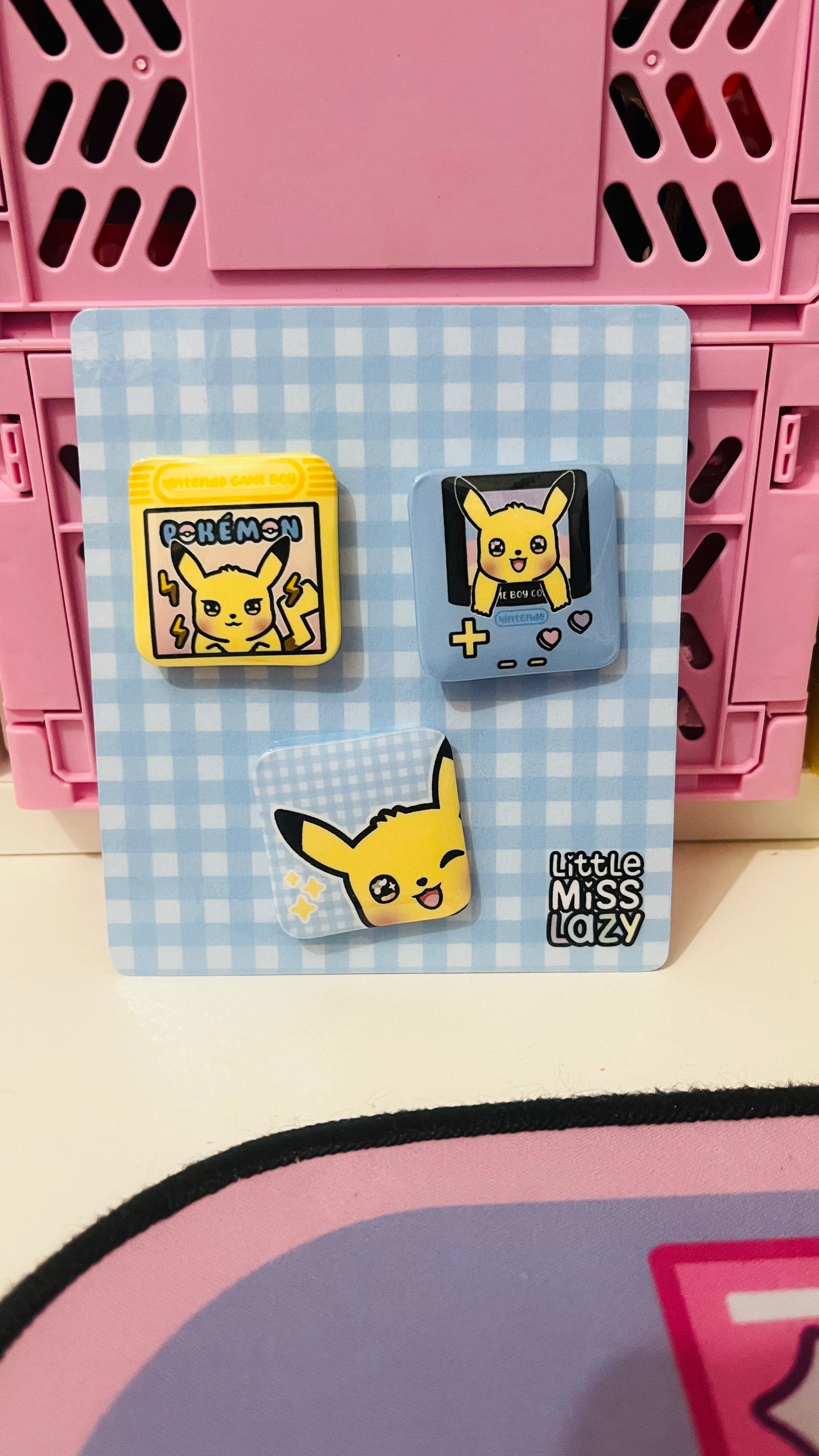 Pack de chapas cuadradas de Pikachu